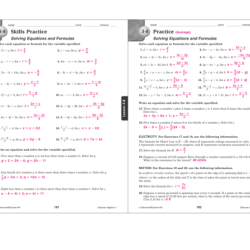 Chapter 3 glencoe algebra 1 answers