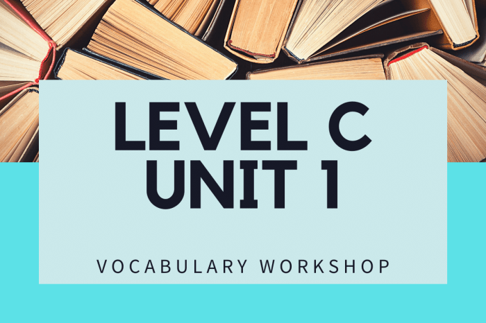 Vocab level c unit 1 answers