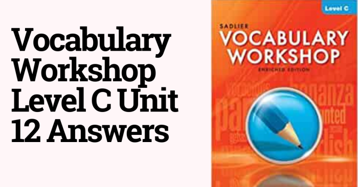 Vocabulary level c unit 1 answers