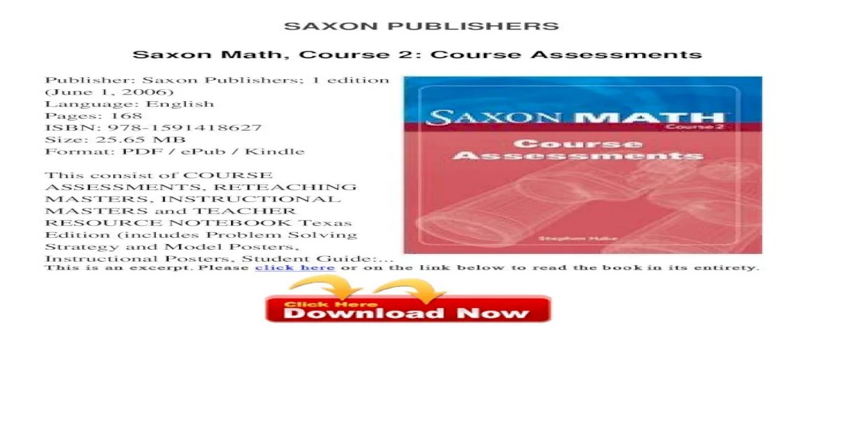 Saxon math course 2 teacher edition pdf