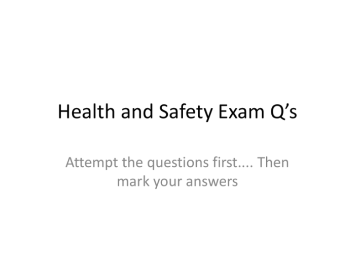 American safety and health institute written exam answer key