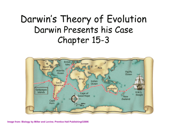 Darwin's theory of evolution concept map answer key