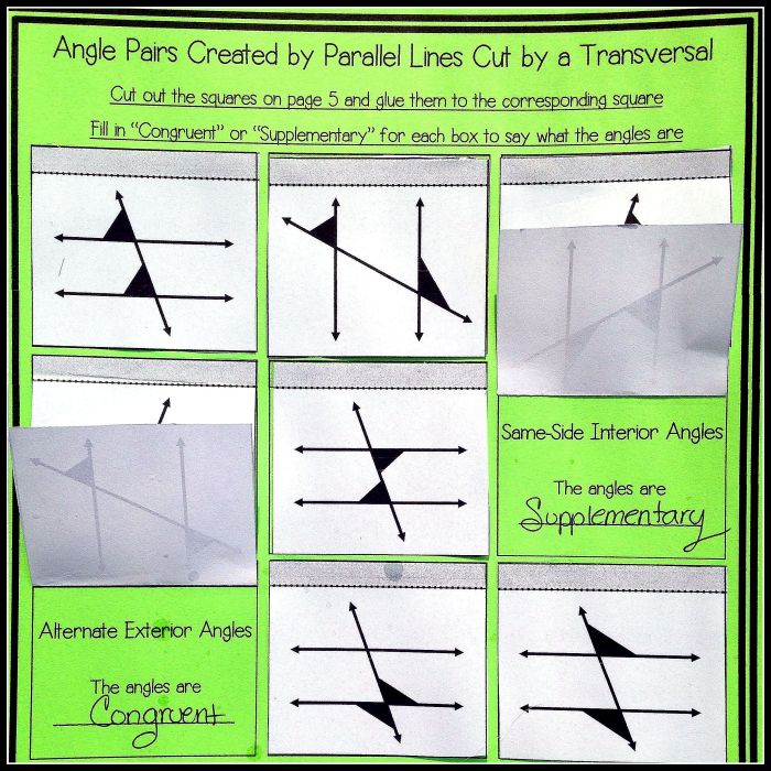 Parallel lines cut by a transversal digital escape answer key